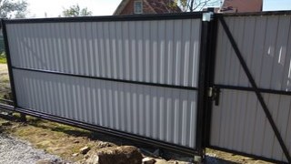 Купить сваи для ворот в Североморск. Заказать ворота на сваях под ключ от 21861 руб
